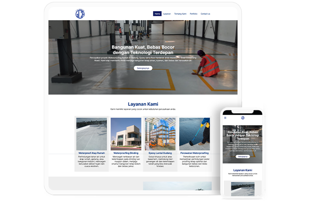 Create website for waterproofing services